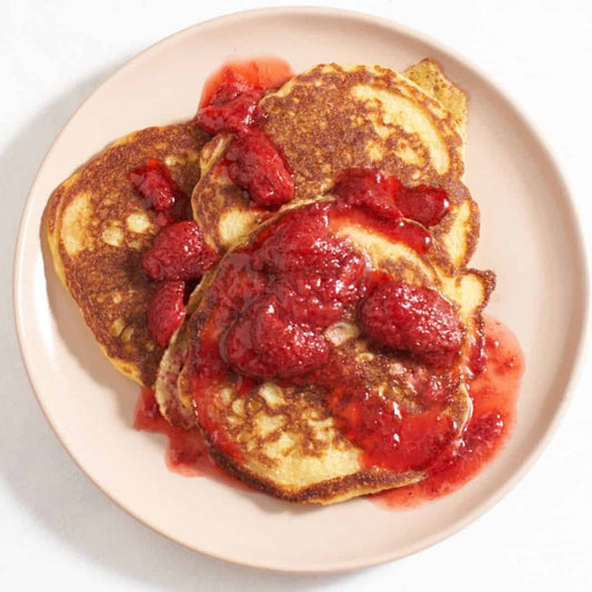 Pancakes with Strawberry Jam