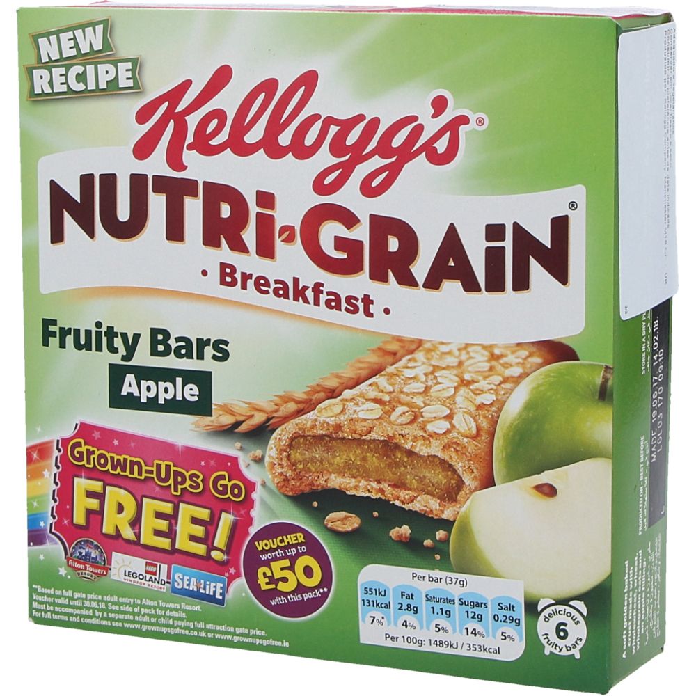 Kelloggs Nutrigrain Apple 6 Bars