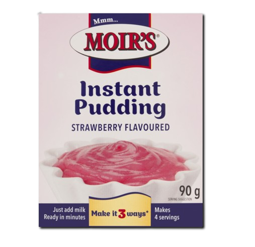 Instant Puddings Strawberry 90g Moirs