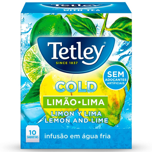 Lemon and Lime Cold Tea Bags Tetley pack of 10