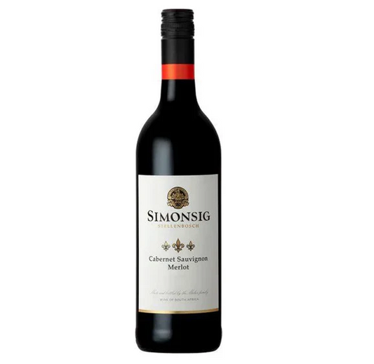 Simonsig Cab Merlot Red Wine Bottle 750ml