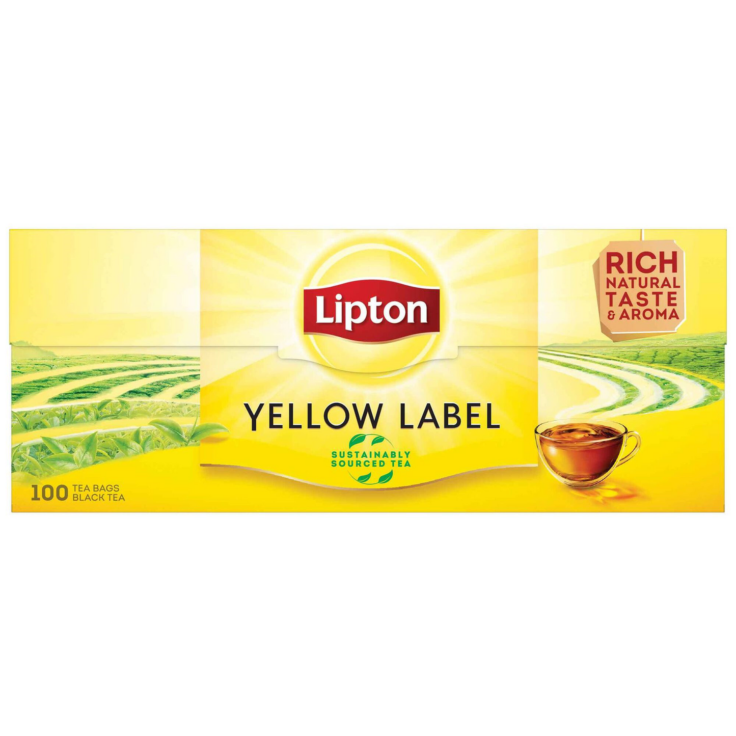 Yellow Label Black Tea Bags Lipton 100 units