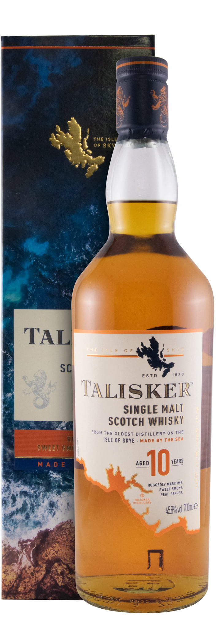 Talisker 10 Year Old Single Malt Scotch Whisky 700ml 45.8% ABV