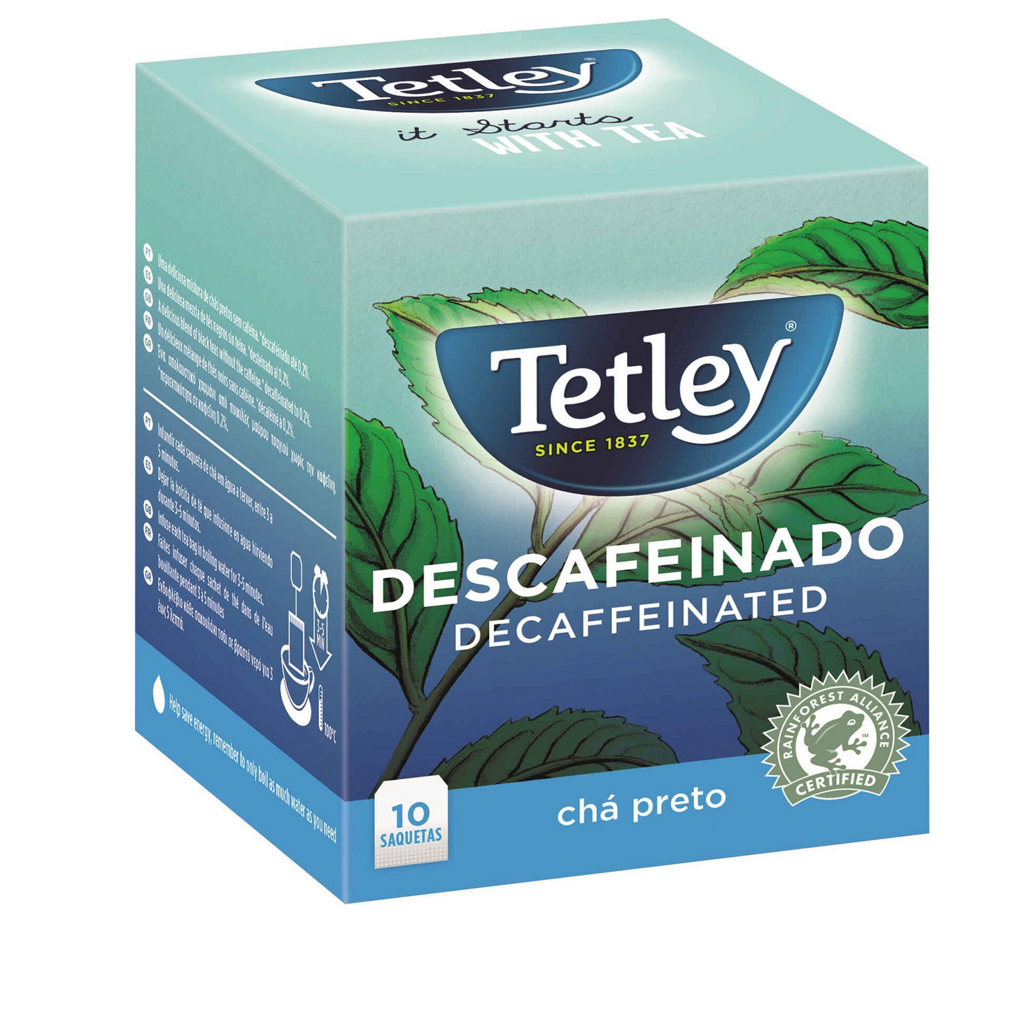 Saquinhos de chá Tetley One Cup, pacote com 72 unidades