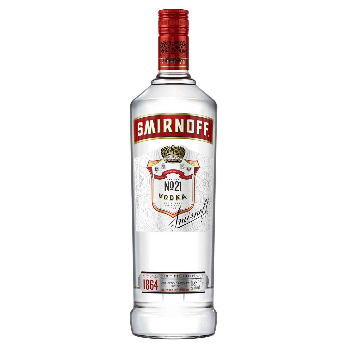 Smirnoff Red Vodka 1L 37.5%Alc