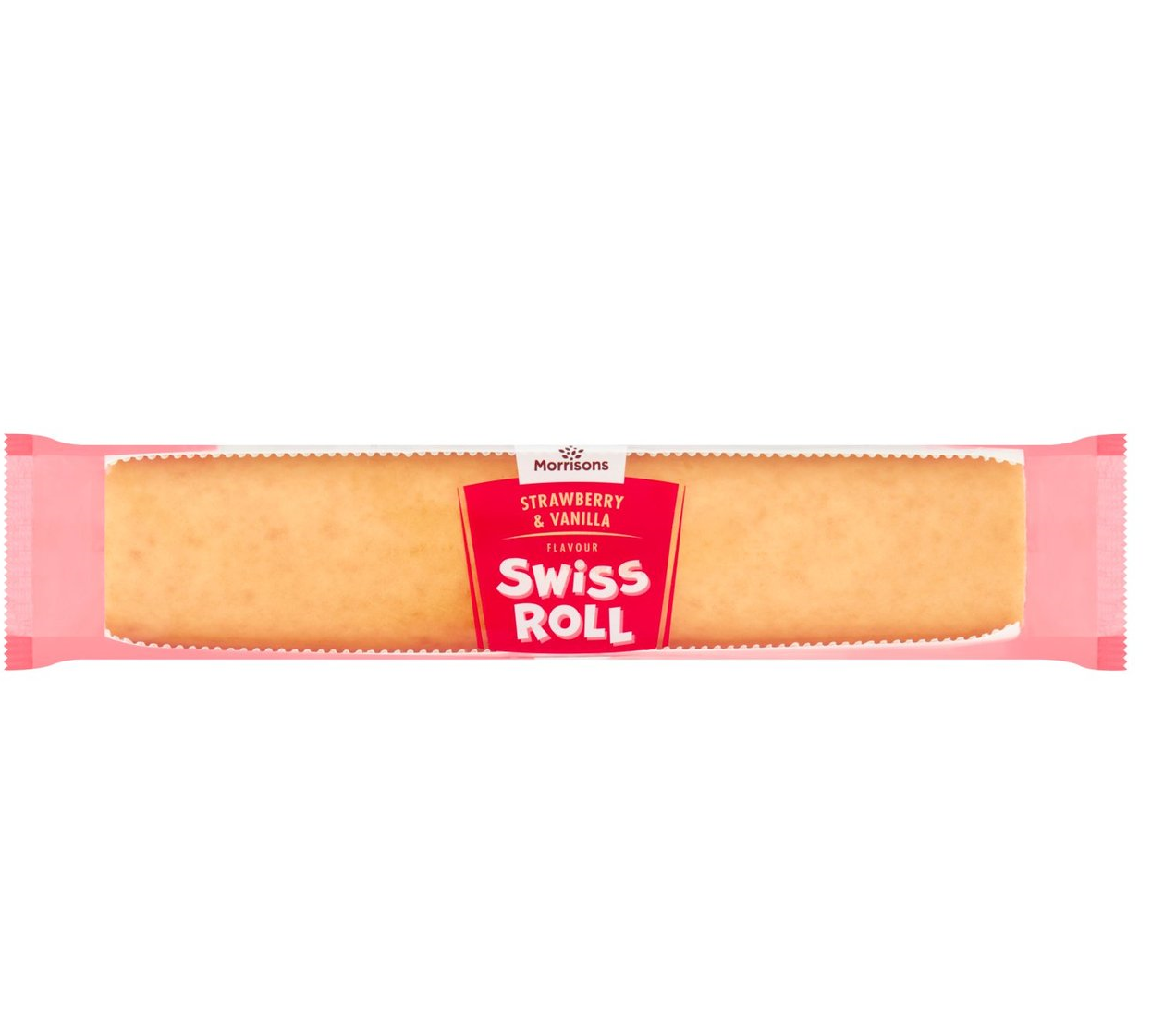 Strawberry & Vanilla Morrisons Swiss Roll