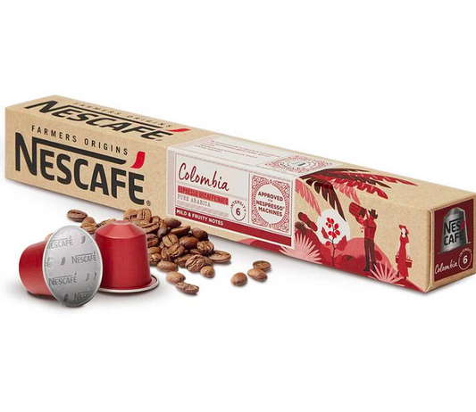 Colombia Descafeinado Nescafé 10 cápsulas Nespresso® aluminio intensidad 6 