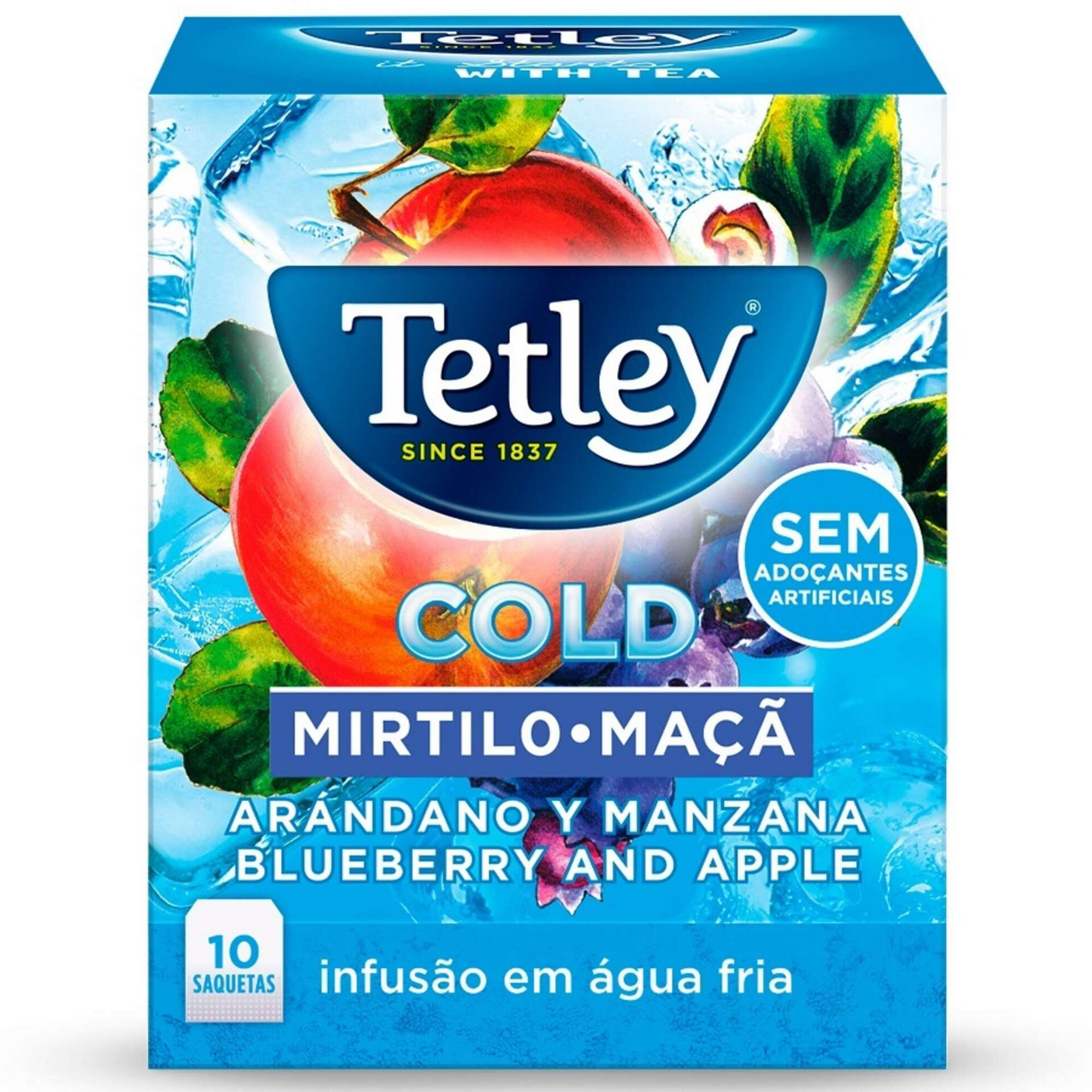 Blueberry and Apple Cold Tea Bags Tetley 10 units