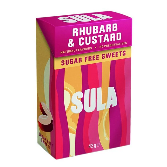 Sula Sugar Free Rhubarb & Custard 42g