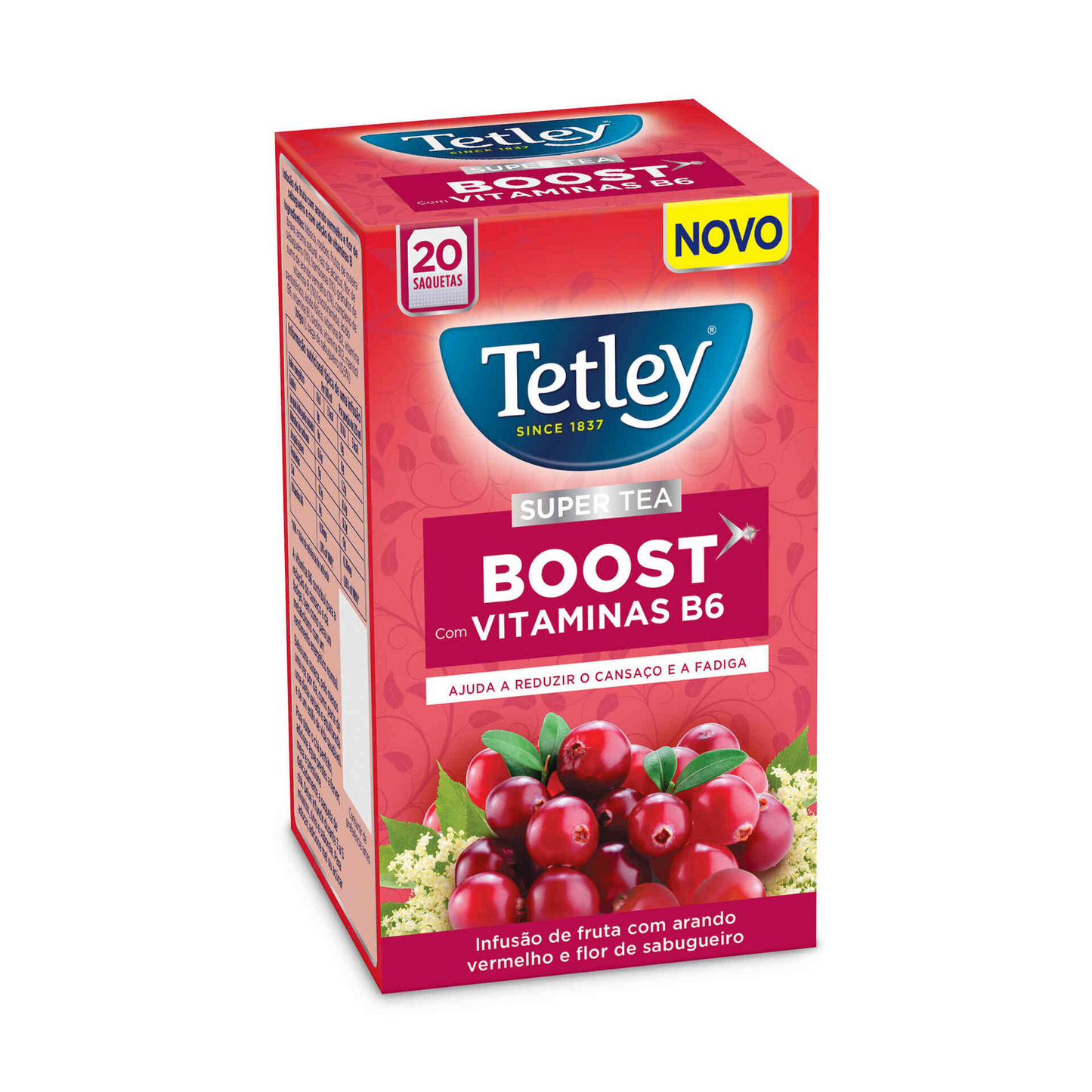 Cranberry Fruit, Elderflower and Vitamin B6 Tetley 20 units