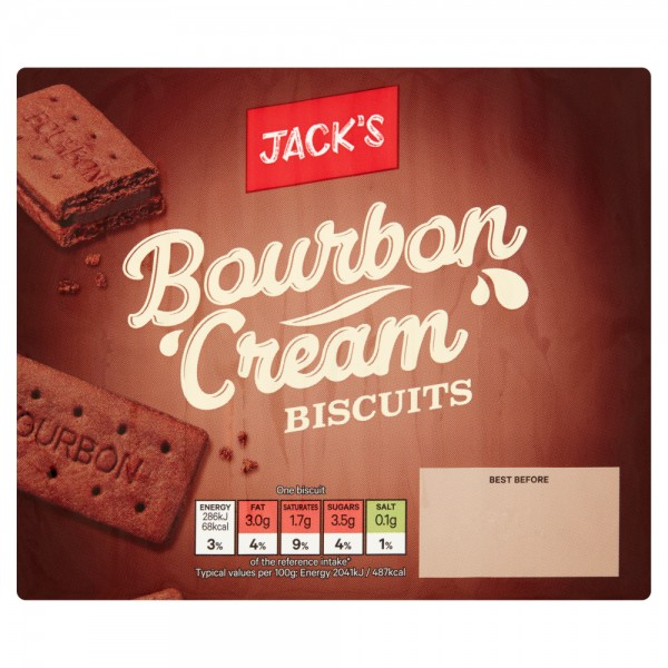 Bourbon Cream Biscuits 400g Jacks