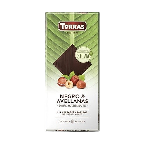 Stevia Dark Chocolate Hazelnuts Tablet No Sugar Alternative to Canderel 125g