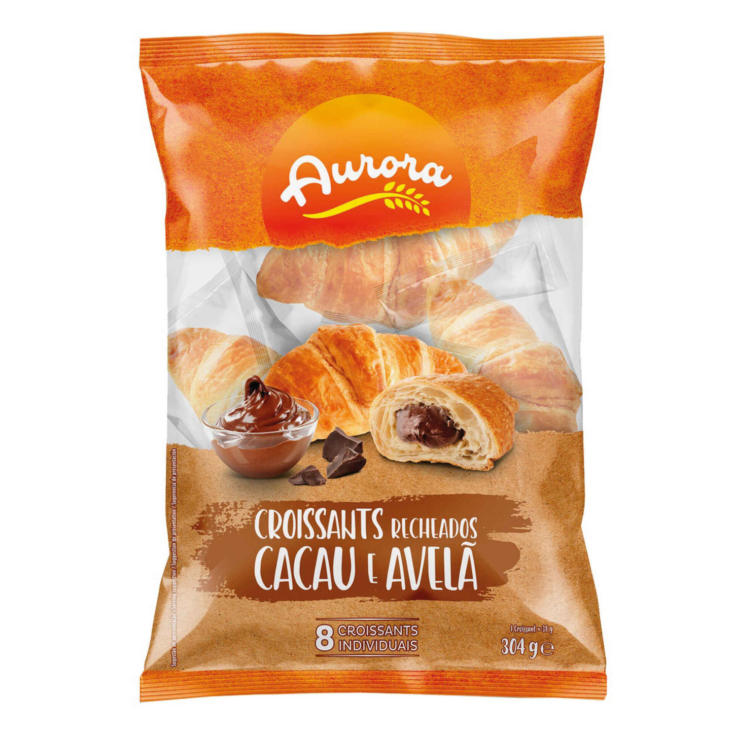 Cocoa and Hazelnut Croissant Aurora Pack of 8