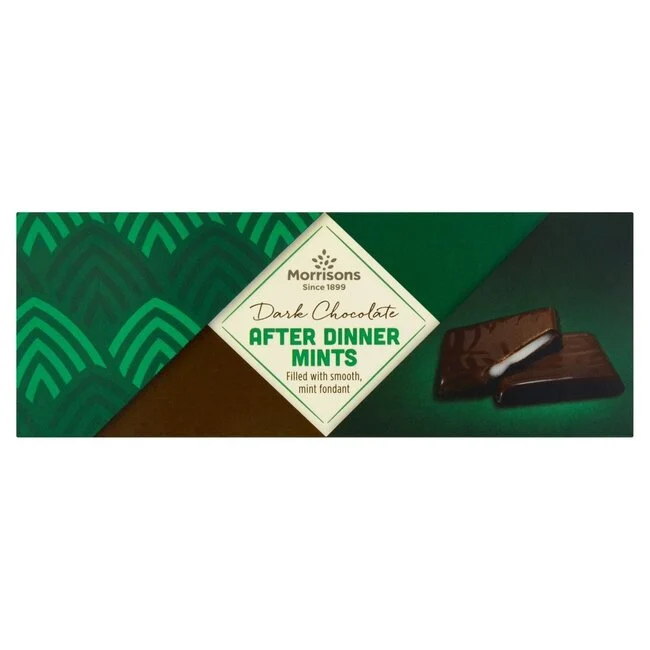 Dark Chocolate Mint Thins 180g Morrisons