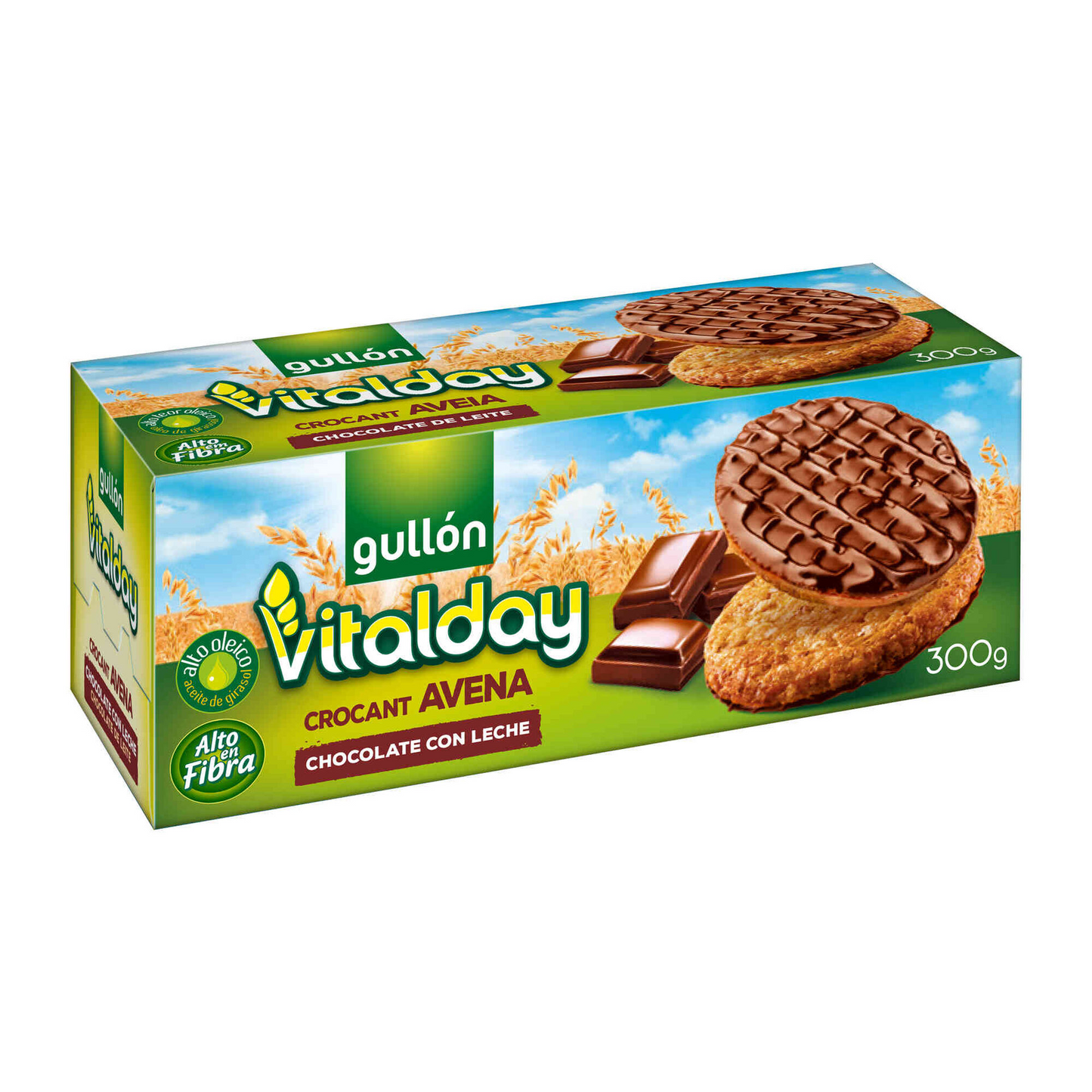 Vitalday Crunchy Oatmeal and Chocolate Cookies Gullon 300g