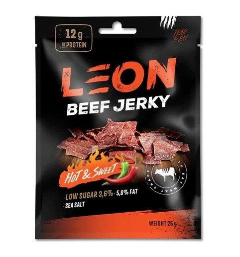 Leon Jerky Beef Hot & Sweet