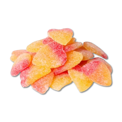 Gomitas de corazones de melocotón