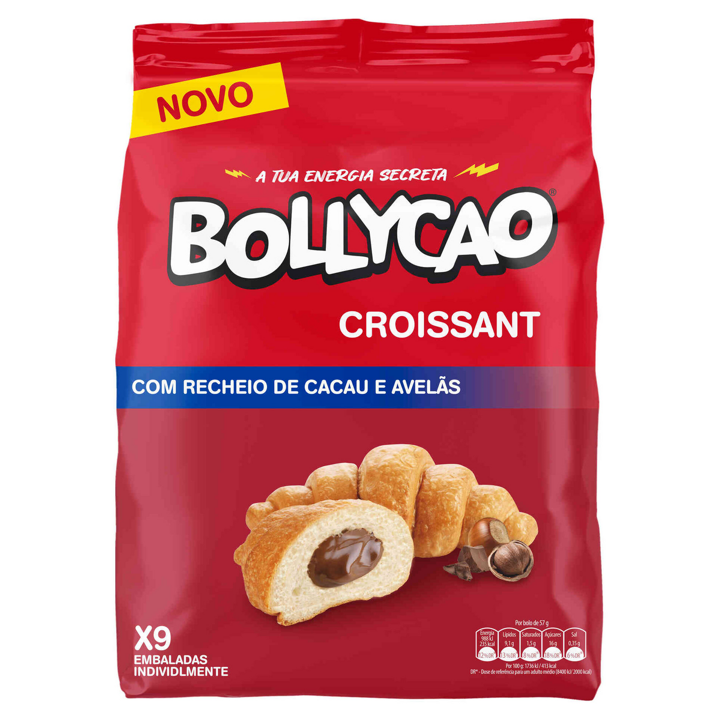 Croissant with Chocolate Filling Bollycao 378g