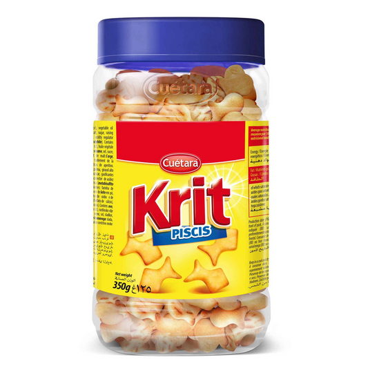 Krit Salty Snacks Fish Jar 350g