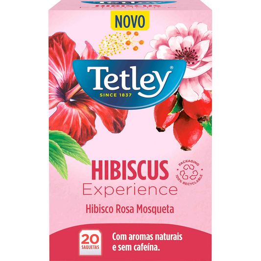 Hibiscus Infusion with Rose and Hip Sachets Tetley 20 units