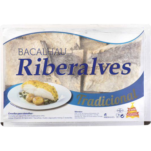 Bacalhau - Cod Dry Cut from Riberalves pack 1.45 kg approx