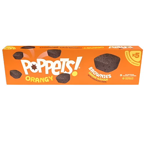 Poppets Brownies Orange 5 Pack 125g