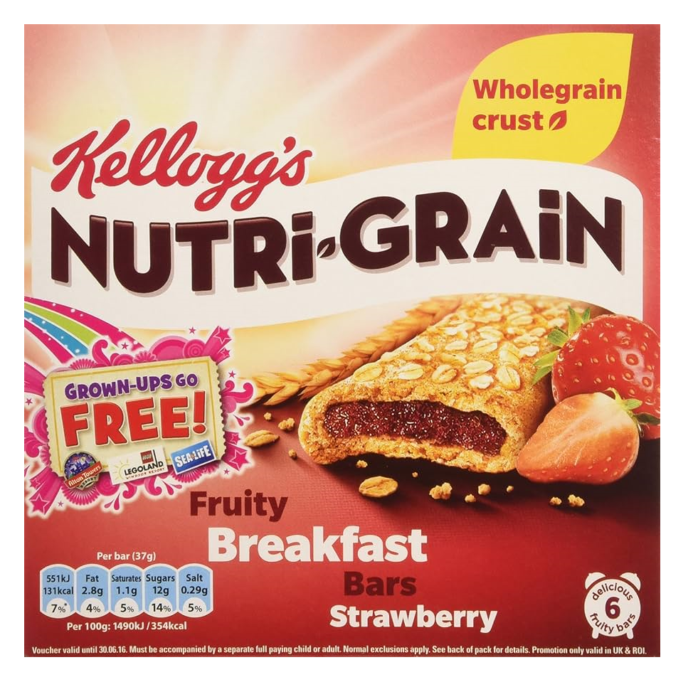 Kelloggs Nutrigrain Strawberry 6 Bars