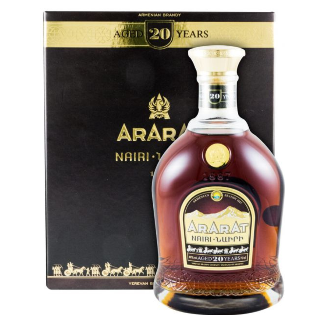 ARARAT Nairi 20 Years Old Brandy 700ml 40% ABV premium Armenian aged brandy with honey spice pine nut and toasted notes