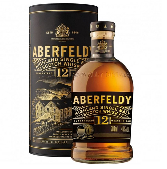 Aberfeldy 12 Year Old Single Malt Scotch Whisky 700ml 40% ABV Highland Scotch with honey vanilla fruit spice and gentle smoke