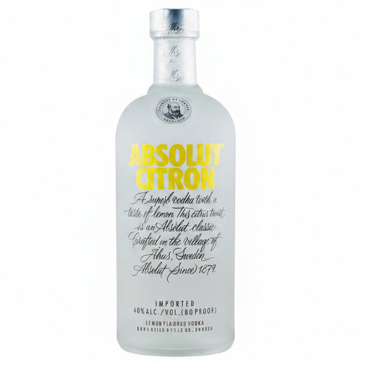 Absolut Citron Vodka 700ml 40% ABV Swedish citrus vodka with lemon flavour for Cosmopolitans, cocktails and mixed drinks