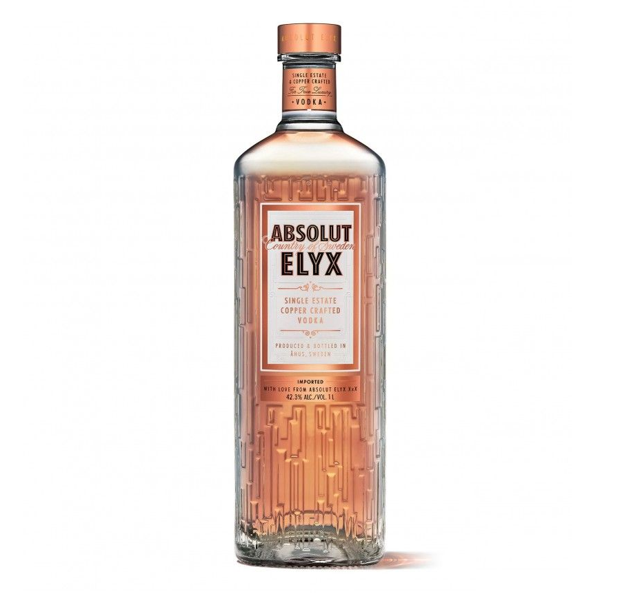 Absolut Elyx Luxury Vodka 700ml premium Swedish single estate vodka copper crafted smooth vodka for martinis and gifting