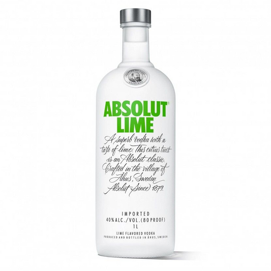 Absolut Lime Vodka 700ml 40% ABV Swedish lime flavoured vodka for Mojitos, Mules, cocktails and refreshing mixed drinks