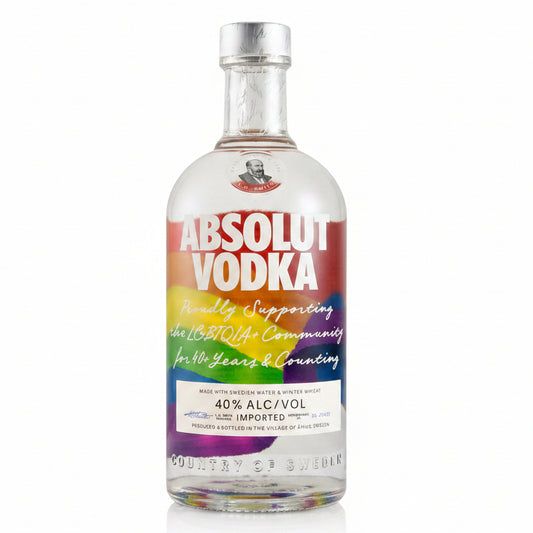 Absolut Rainbow Limited Edition Vodka 700ml 40% ABV Swedish vodka colourful collectible Rainbow bottle