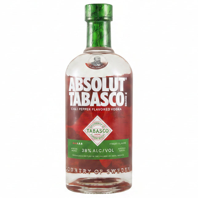 Absolut Tabasco Vodka 700ml 38% ABV Swedish spicy chilli vodka for Bloody Marys, Vodkaritas and cocktails