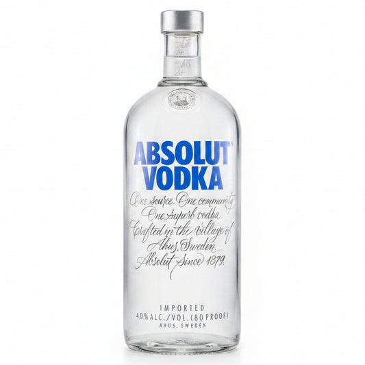 Absolut Vodka 1750ml 40% ABV large-format Swedish vodka bottle for cocktails, parties and celebrations