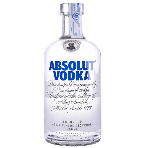 Absolut Vodka 700ml 40% ABV classic Swedish vodka for Martinis, cocktails, mixed drinks and serving chilled