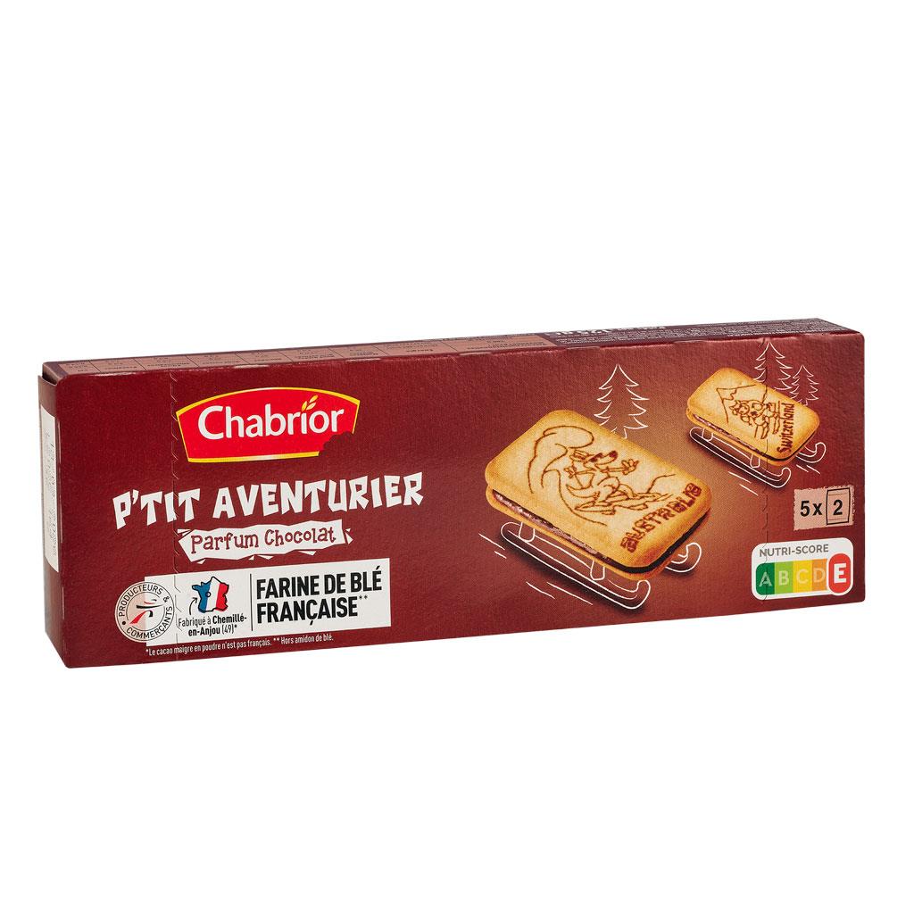 Chabrior P'tit Aventurier Chocolate Flavour Filled Biscuits 125g