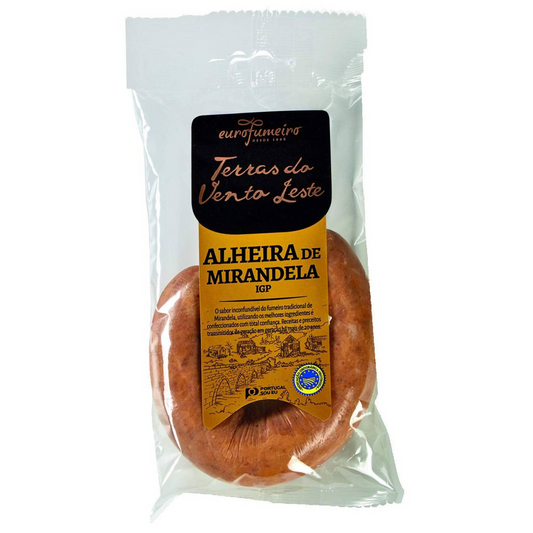 Alheira de Mirandela 200 g traditional Portuguese smoked sausage with Bísaro pork and chicken cured meats and sausages gourmet deli product