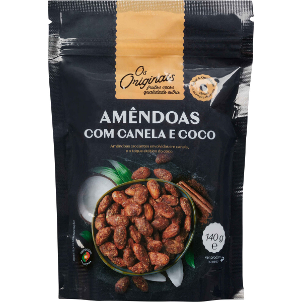 Almond with Cinnamon and Coconut The Originals 140 g roasted flavoured almond snack nuts collection sweet spiced almonds