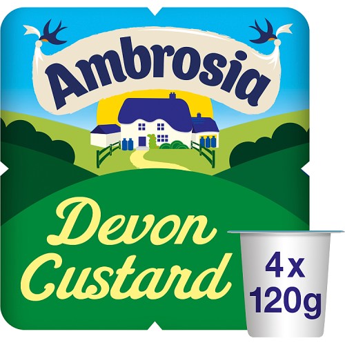 Ambrosia Custard Pots 4x120g creamy Devon ready to eat custard dessert multipack cozy night in essentials collection South African Products