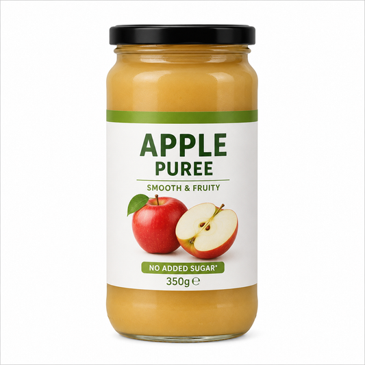 Apple Purée No Added Sugar 700g smooth fruit purée glass jar for desserts baking and breakfast