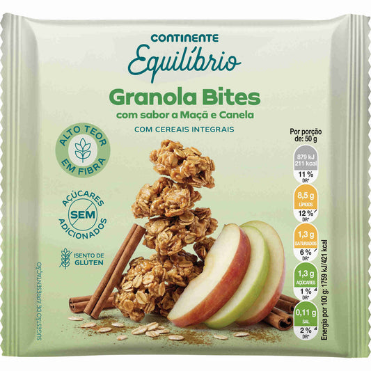 Gluten Free Apple and Cinnamon Granola Bite No Added Sugar 50g