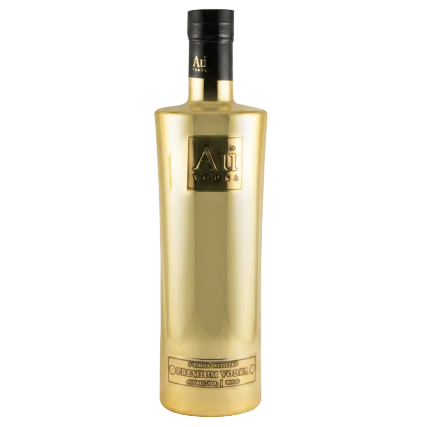 Au Vodka 700ml 35.2% ABV premium British five-times distilled vodka in iconic gold bottle for cocktails and serving chilled