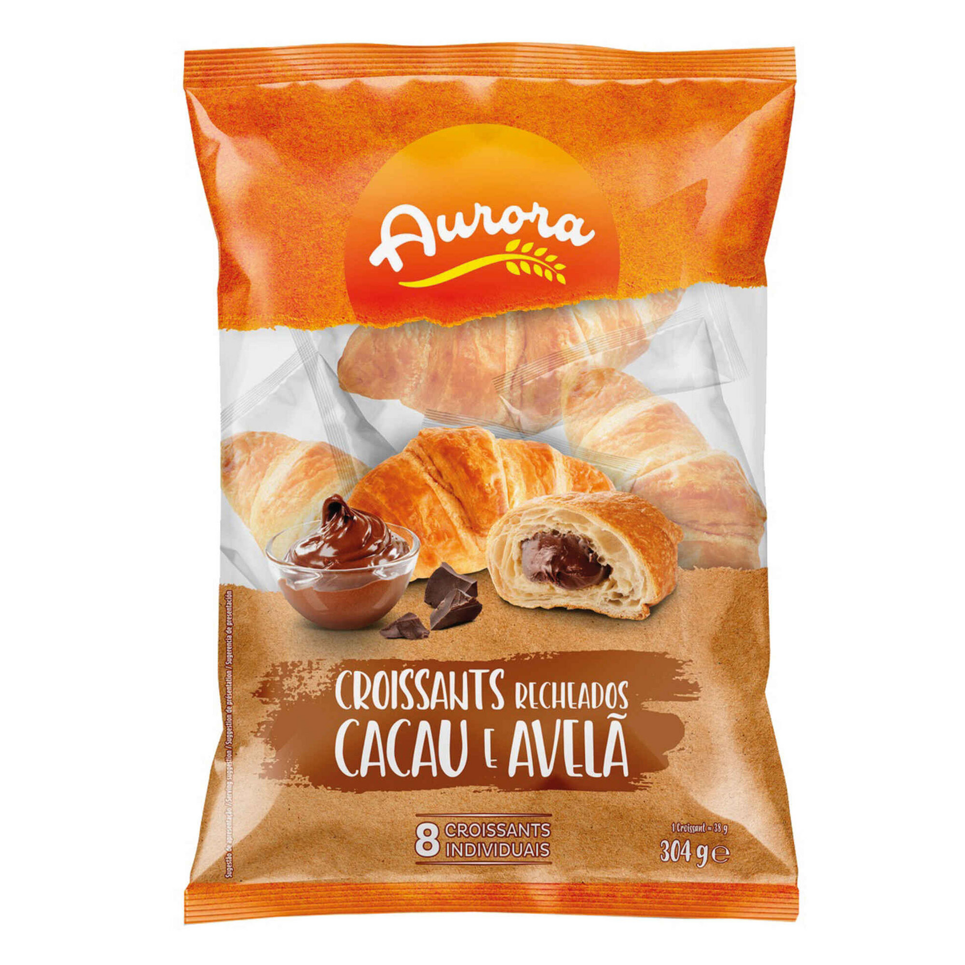 Aurora Cocoa and Hazelnut Croissants 8 Pack with cocoa hazelnut filling – Cakes Scones Muffins and Everything Baked – South African Products
