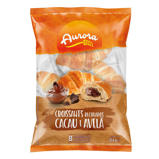 Aurora Cocoa and Hazelnut Croissants 8 Pack with cocoa hazelnut filling – Cakes Scones Muffins and Everything Baked – South African Products