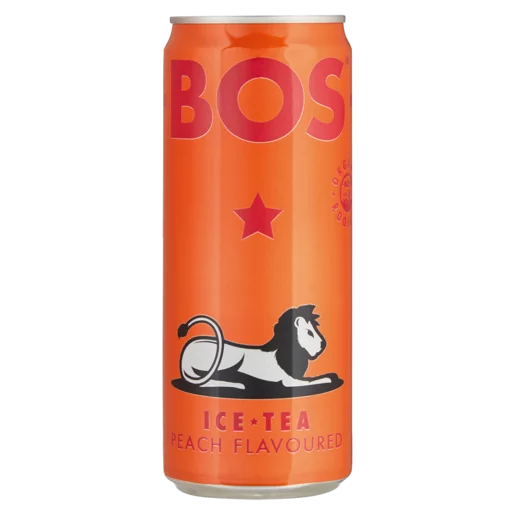 BOS Peach Flavoured Ice Tea 300ml Can