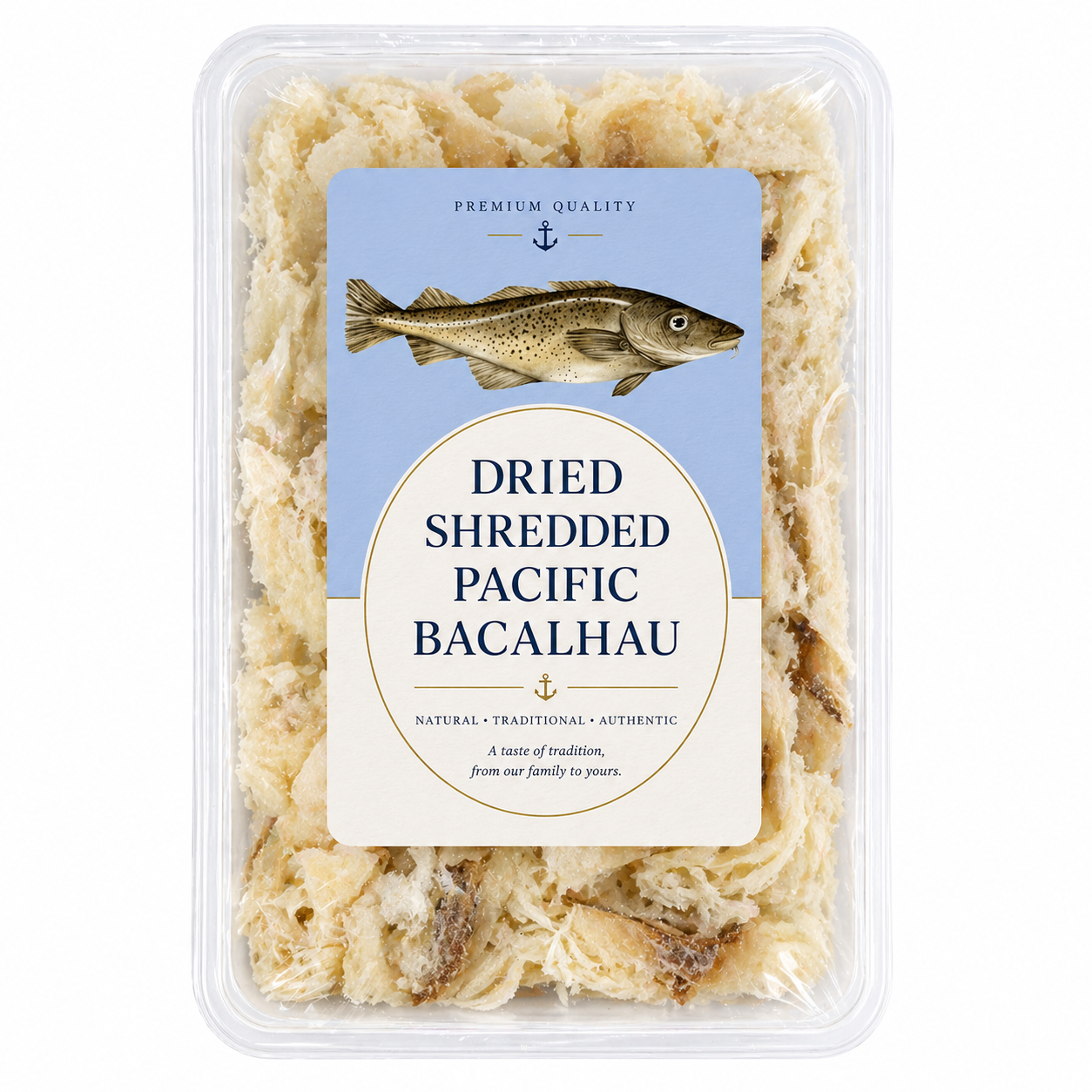 Dried Shredded Bacalhau aprox 400g Codfish