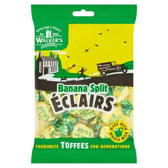 Banana Split Eclairs 150g Walkers Toffees