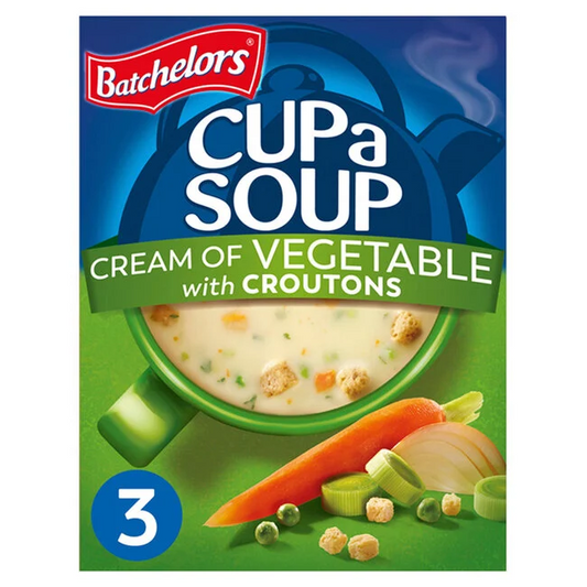 Batchelors Cup a Soup Cream of Vegetable 4 Sachets – instant creamy vegetable soup, quick light meal, pantry essential – Soups and Broths – South African Products