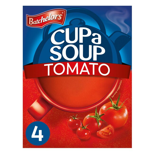 Batchelors Cup a Soup Tomato 4 Sachets 110 g – instant tomato soup, quick light meal, pantry essential – Soups and Broths – South African Products